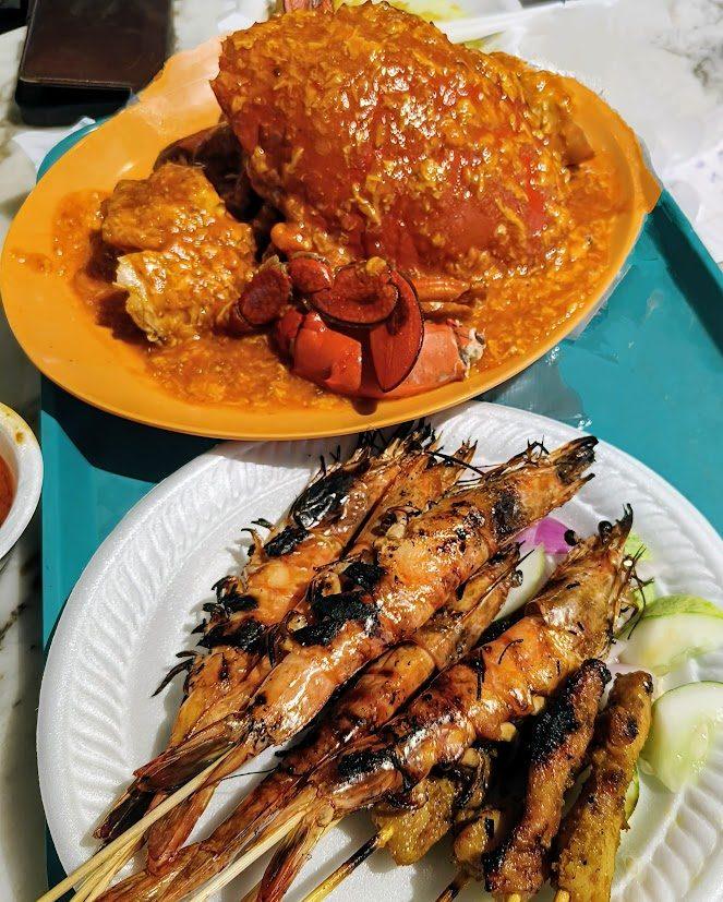 Chilli crab & satay